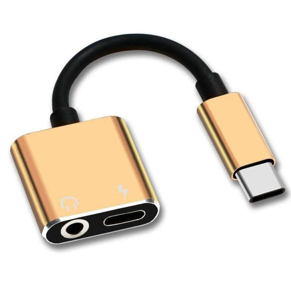 Aluminium Jack Headphone Adapter 2 In 1 USB C Headphone and Charge Adapter for Xiaomi/HUAWEI/Letv