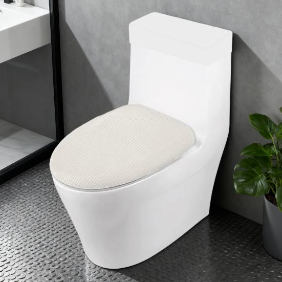 Toilet Cover Corn-patterned Fabric Elastic Strap Non-Slip Stable Toilet Seat Cover Multifunctional Bathroom Decor