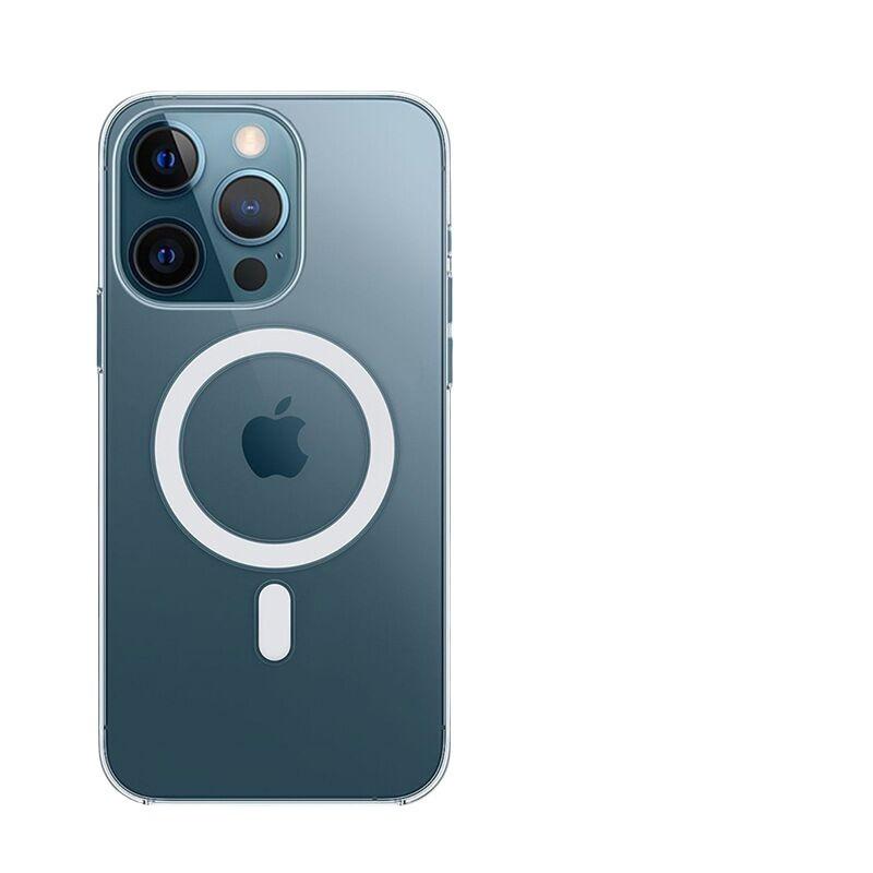 Магнитный прозрачный чехол для мобильного телефона iPhone17 с возможностью персонализации личным ЛОГОТИПОМ Apple 15pm