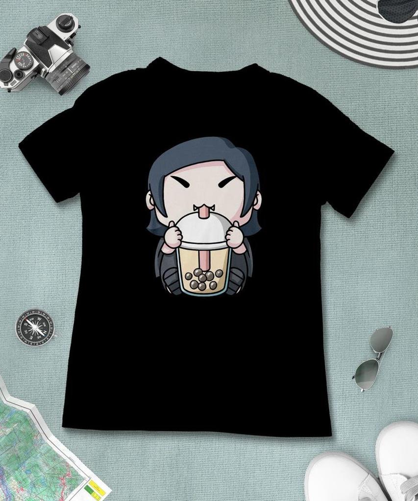 Boba Milk Tea Halloween Vampire T-Shirt, Funny Boba Milk Tea Shirt, Bubble Tea T-Shirt, Kawaii Japanese Anime Gift