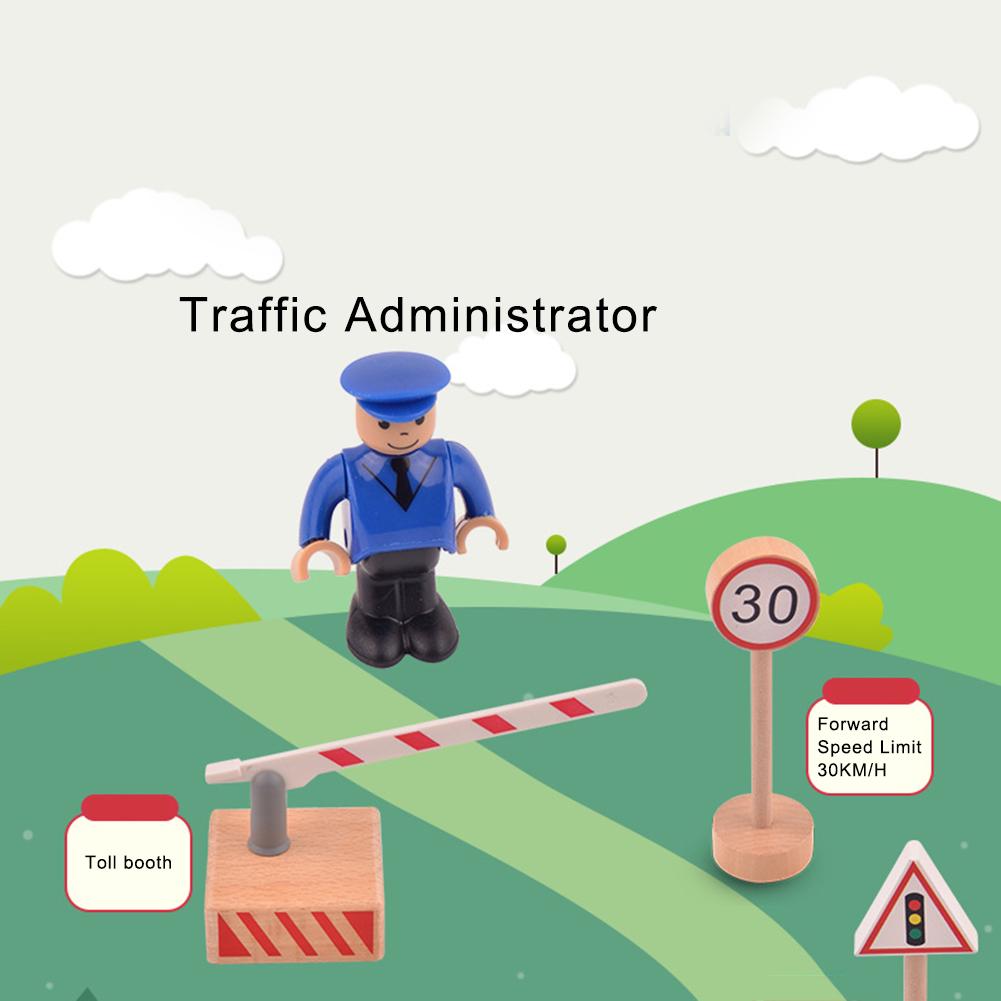 Забавные деревянные дорожные уличные 16 шт./компл. дорожные знаки, модель блока, образовательные детские игрушки