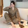 Japanese girl cartoon full print pajamas women's spring and autumn long-sleeved thin comfortable loungewear suit real shot
