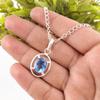 Танзанит Драгоценный Камень 925 Стерлинговое Серебро Подарок Сестрам Арт Деко Ручная Работа Новый Кулон PP-6-2