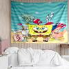 SpongeBob SquarePants Print Tapestry, Backdrop, Easy Setup, Ideal for Bedroom, Office & Living Room, with Aesthetic Wall Hanging Decor.