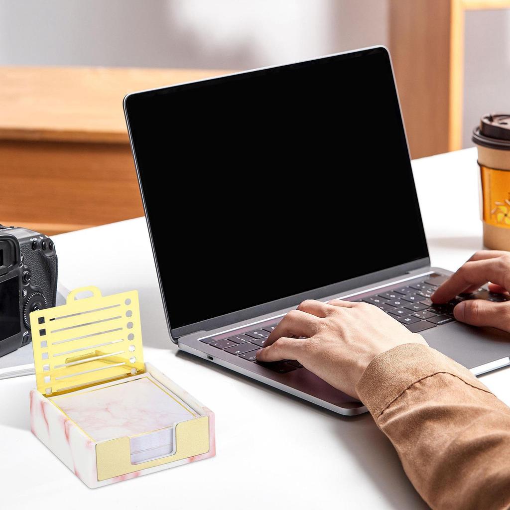 Держатель для липких заметок с трафаретным диспенсером, акриловая коробка, компактный многоцелевой офис