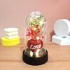 1 Piece Valentine's Day Gift Gypsophila Love Heart Flower Bouquet With Lamp Night Light Acrylic Cover Home Decoration Crafts