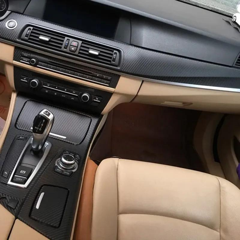1 Комплект Высококачественной Черной Отделки Салона Автомобиля в Стиле 5D Углеродного Волокна Для BMW 520Li 528Li F10 F18 Виниловые Наклейки на Автомобиль Аксессуары НОВЫЙ