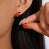 Strawberry Lemon Mini Cherry Earrings Orange Cherry Small Fruits Ear Stud  Jewelry Gift