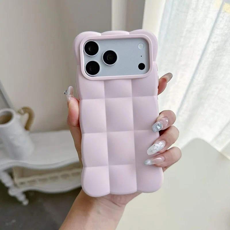 Чехлы для телефона в форме облака для IPhone 18 Pro Max 17 16 15 14 13 Однотонный Мягкий ТПУ Задняя крышка