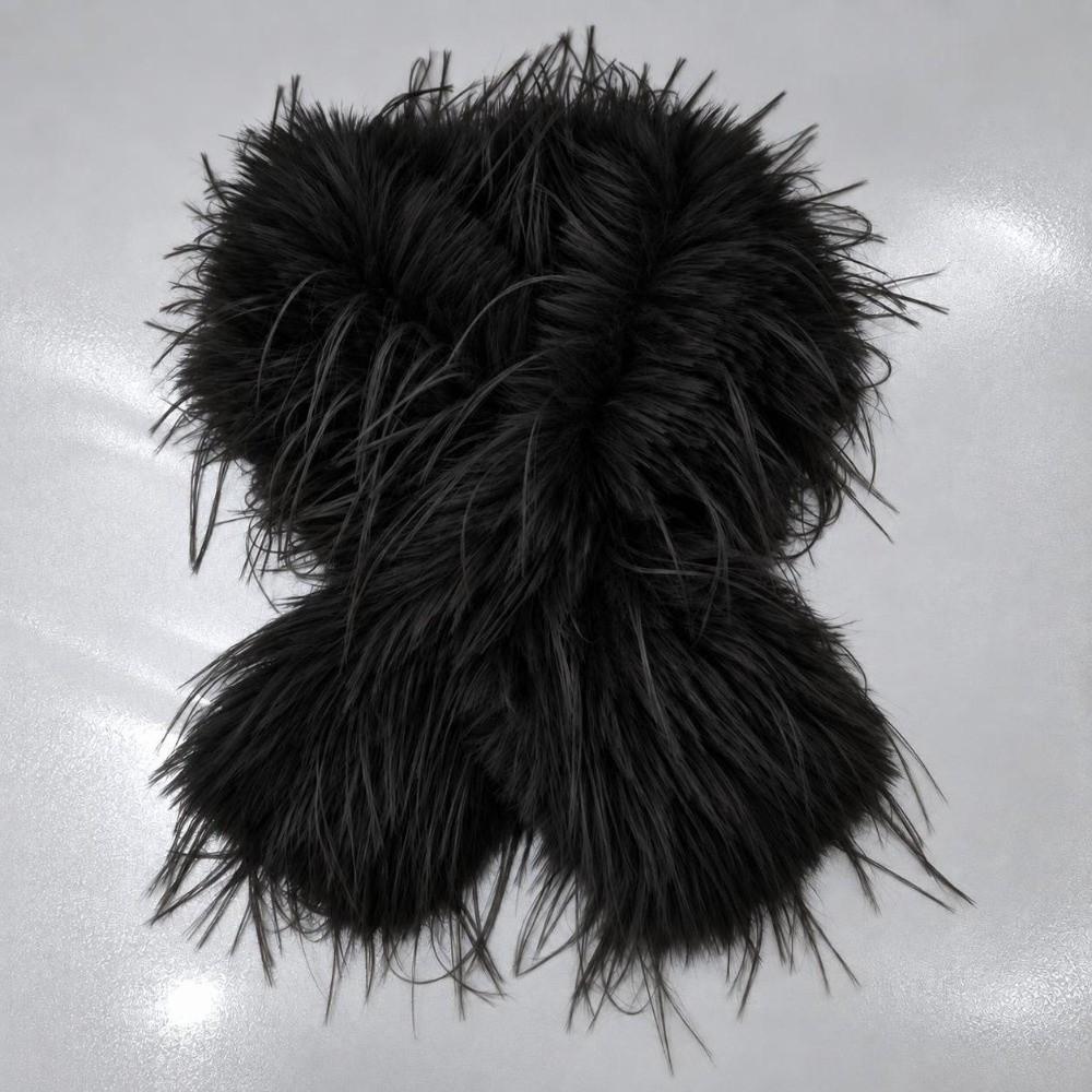 Thicken Warm Faux Fox Fur Scarf Fluffy Thick Tassels Thickened Scarf Long Scarf Autumn Winter