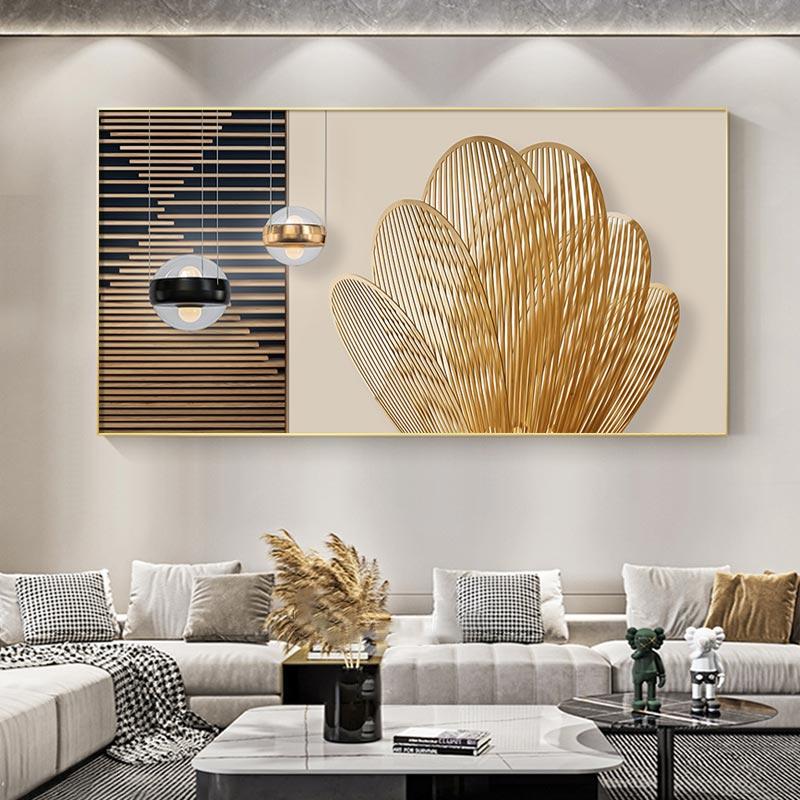 Abstract Large Gold Poster Prints Luxury Minimalist Nordic Decoration Wall Art Modern Canvas Painting Pictures Living Room Decor