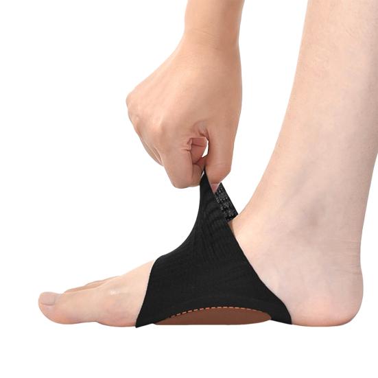 1 Pair Arch Support Braces Plantar Fasciitis Relief Non-Slip Wearable Arches Cushions Shock Absorption Orthotics Braces with Silicone Pad