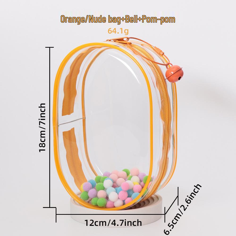 High-Transparency Thickened PVC Cotton Doll Storage Bag - Dustproof, Cute, Hanging, Transparent Q Round Design