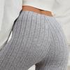 Yoga Pants High Elastic Adjustable Drawstring Tight Pants Solid Color Ribbed Slim Butt Lifting Versatile Leggings