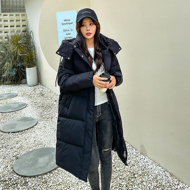 European Station down cotton clothes women's loose long knee cotton clothes winter new jackets bread clothes export