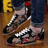 Модные замшевые кроссовки мужские легкие хип-хоп мужские кроссовки для бега с цветочным принтом и вышивкой китайская обувь Chaussures Homme