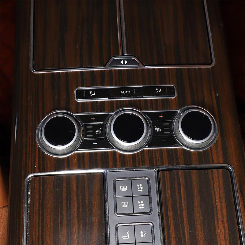 Для Land Rover Range Rover Vogue L405 2013-17 Алюминиевый сплав Черный Наклейка-отделка кнопки заднего кондиционера автомобиля Автоаксессуары