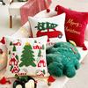 Christmas Pillow Case Plush Gift Bow Decorative Cushion Cover Christmas Home Sofa Holiday Season Decor