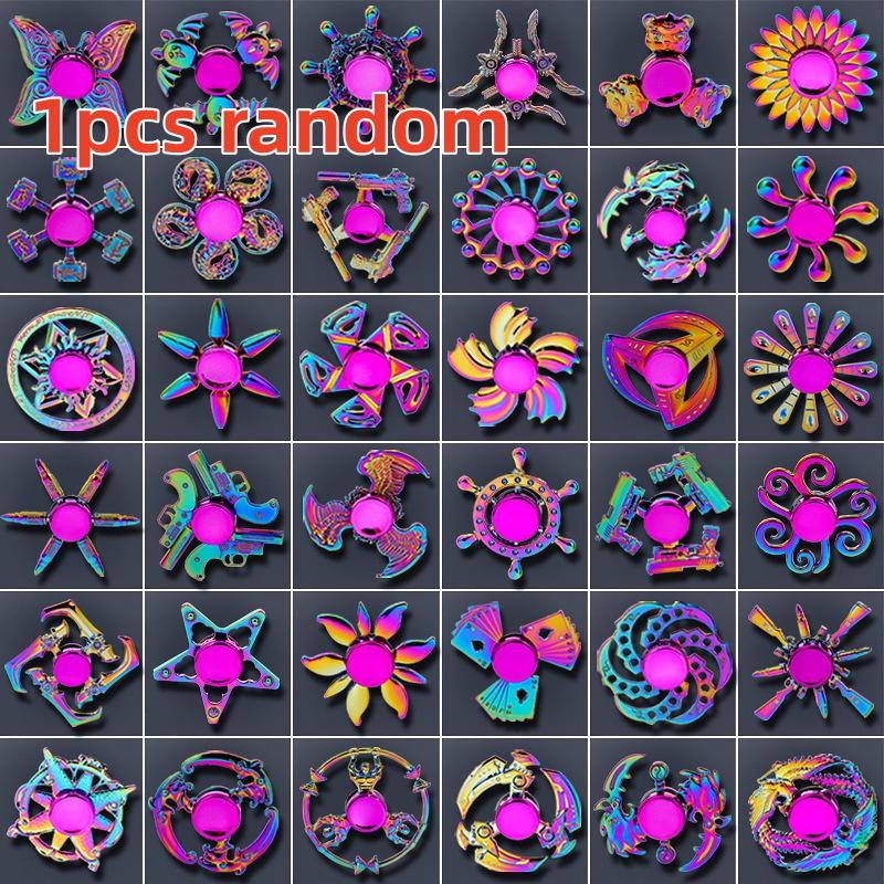 Новый Металлический Радужный Градиентный Цветной Fidget Spinner R188 Бесшумный Подшипник EDC Ручной Гироскоп для Пальцев Антистресс Веселые Игрушки для Детей и Взрослых