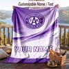 Flannel Blanket Austria Wien FC Print Custom Name Text Soft Throw for Sofa Bed