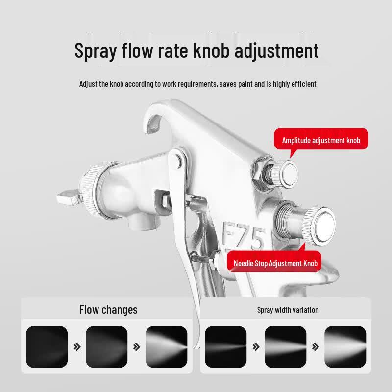 Wufu Pneumatic High Atomization Paint Spray Gun CN plug (adapter included)