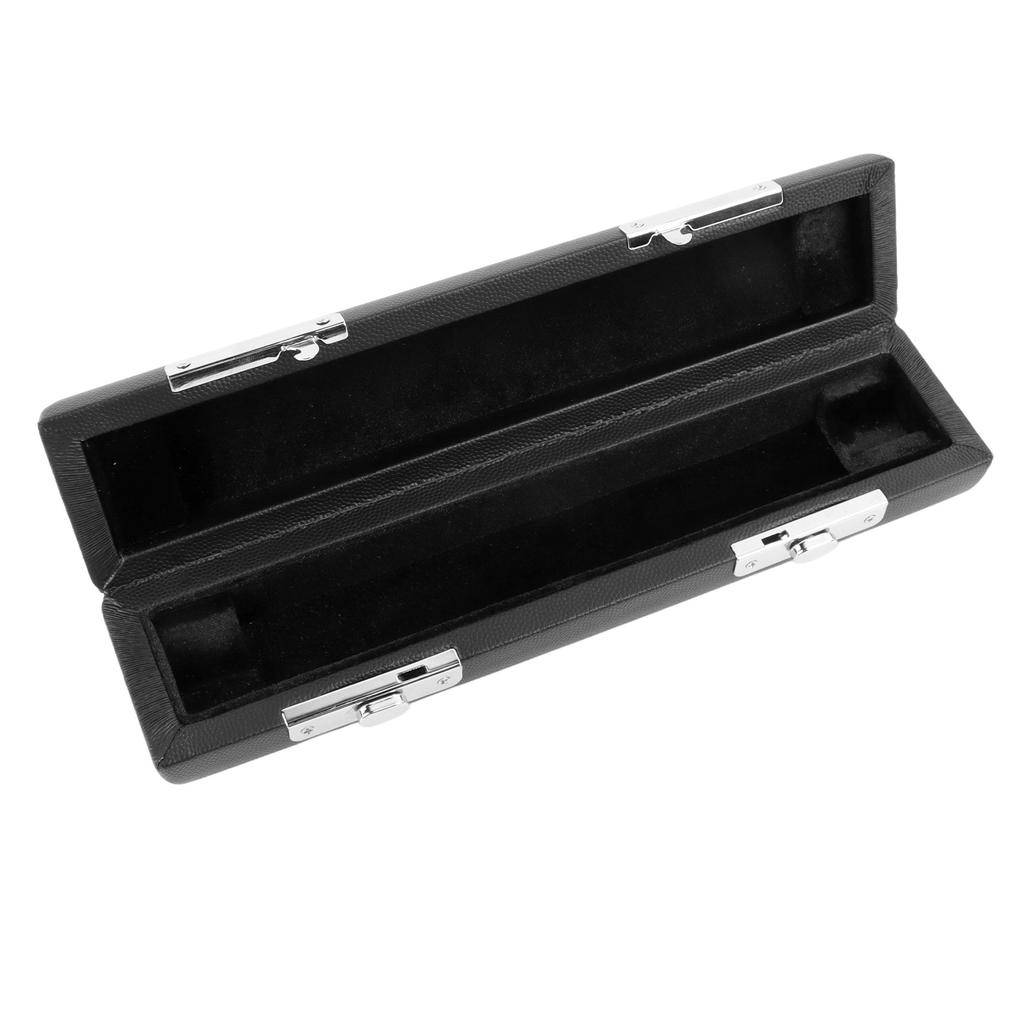 Piccolo Case 16 Holes Piccolo Storage Box Black Durable Portable Bump Proof Leather Box