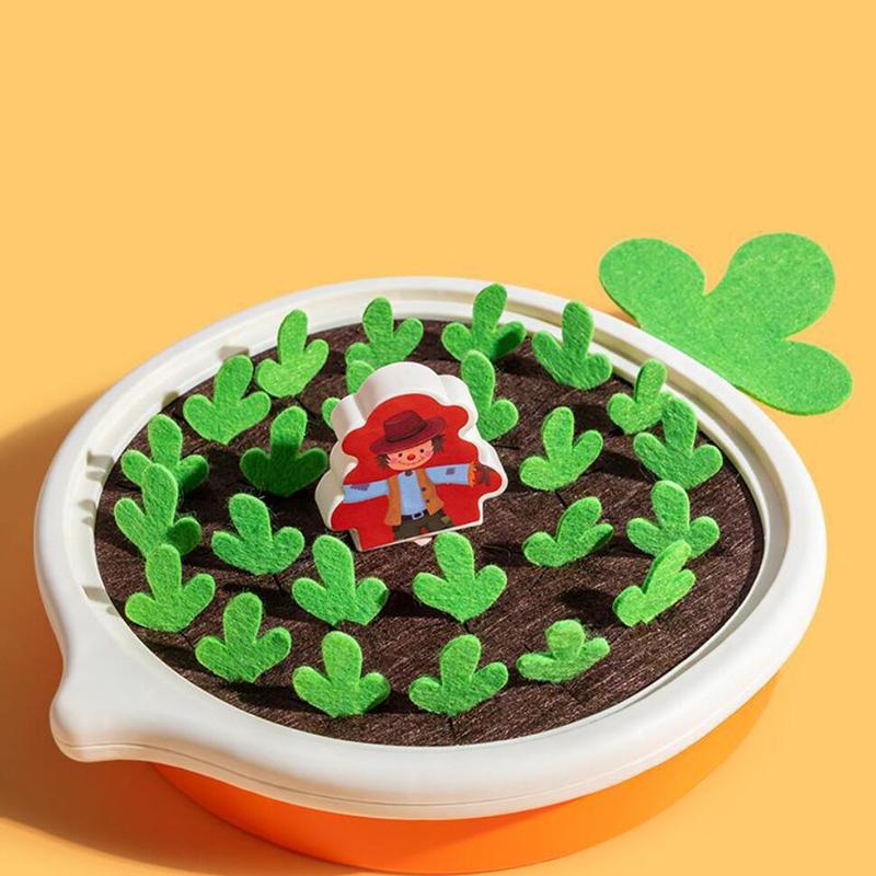 1 Set Cotton Montessori Radish Game Baby Plush Pull Out Carrot Interaction Toys Recognizing Educational Toys For Children Gift
