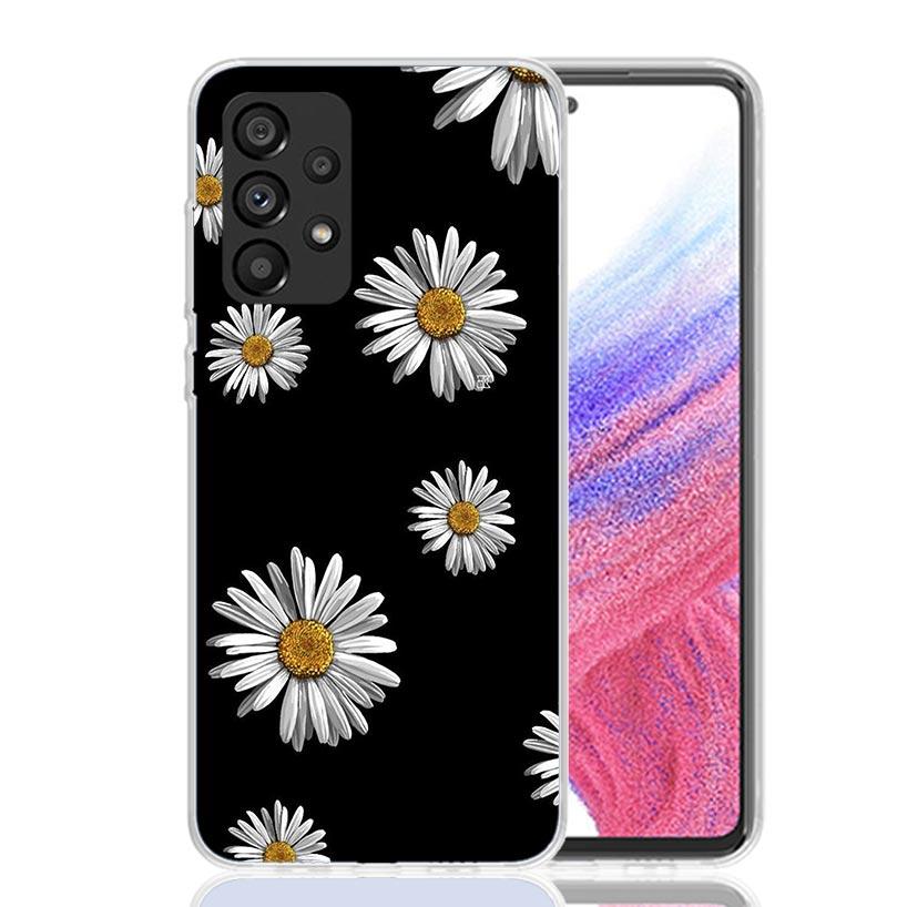 Чехол для телефона с рисунком ромашек, цветочный, для Samsung Galaxy A13 A14 A15 A16 A53 A54 A55 A56 A33 A34 A35 A36 A23 A24 A25 A26 A05S A04S