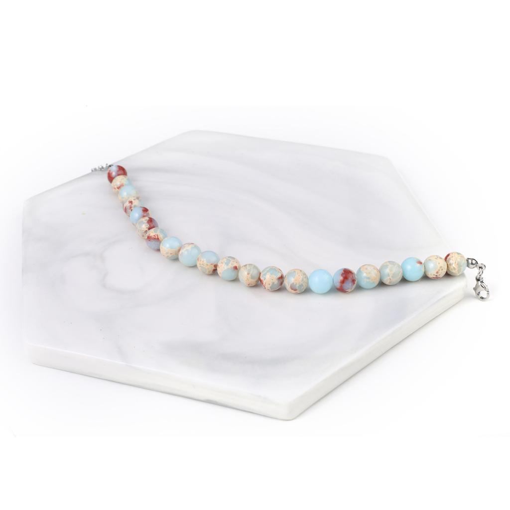 Новый стиль женский браслет натуральный камень императорский камень бусины 8X8 мм подвески для женщин романтический подарок на день рождения