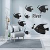 Ocean Fish Mirror Wall Stickers: Decorative Self-Adhesive for Living Room, Bedroom, Kids' Room, Kindergarten, or Bathroom Tiles