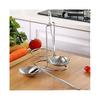 304 Stainless Steel Double Ladles Holder Vertical Spoon Rest Cooking Utensils Stand