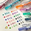2/3/6/12pcs Color Gel Pens Set Click Type Transparent Barrel Fresh Colors Quick-dry Ink 0.5mm Ballpoint for Drawing