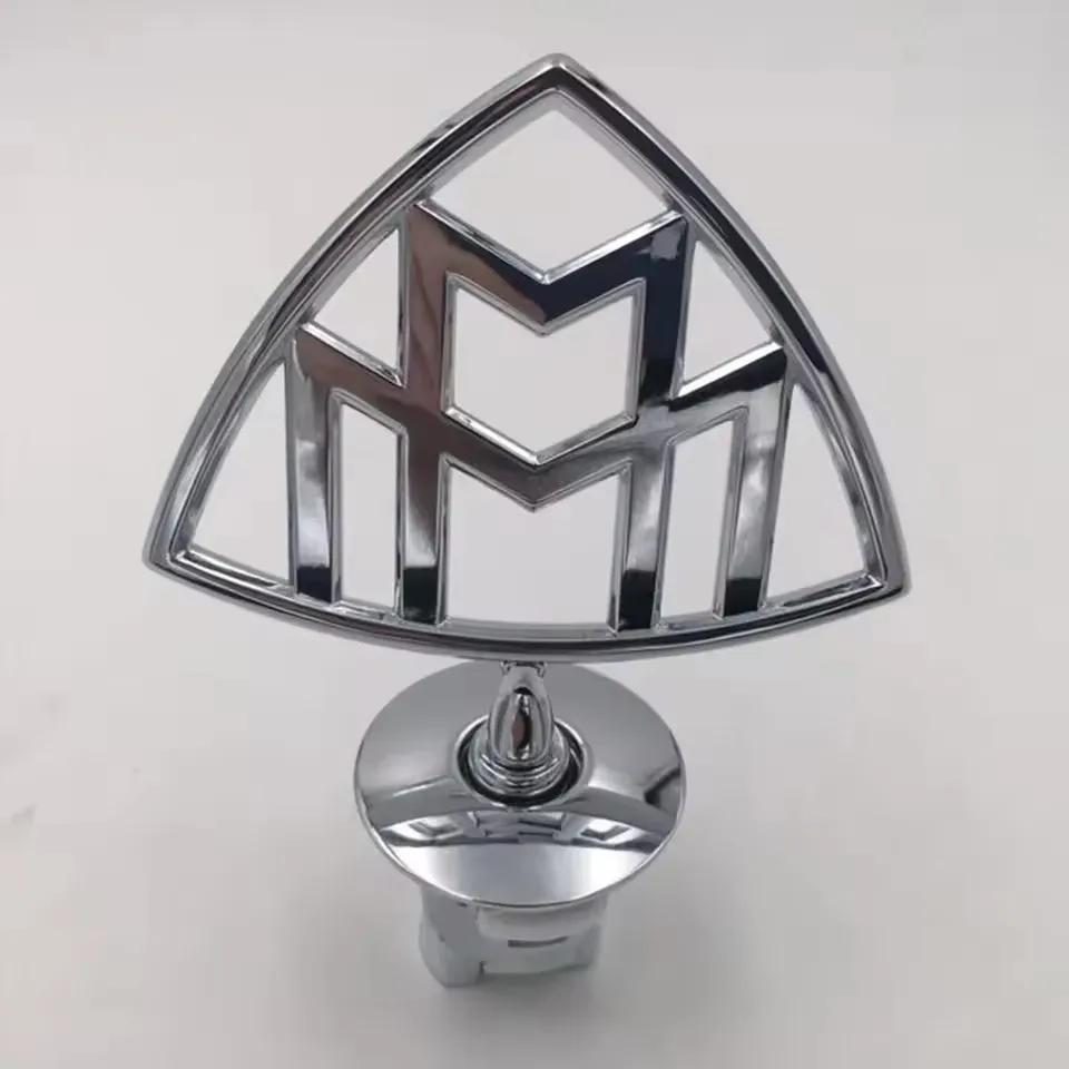 Логотип Maybach Передний стоячий Металлическая эмблема-знак Капот автомобиля Задний значок для Mercedes-Benz Maybach C E S Класс S400 S500 S6001 F4