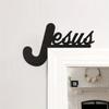 1 PCS Black Wooden Jesus Door Frame Decoration Letter Jesus Suitable for Christian Gifts Door Foot Window Foot Light Switch
