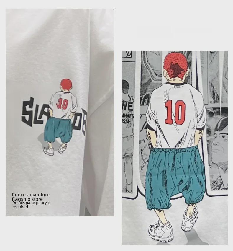 Футболка с короткими рукавами и принтом из чистого хлопка для мальчиков 2023 г.