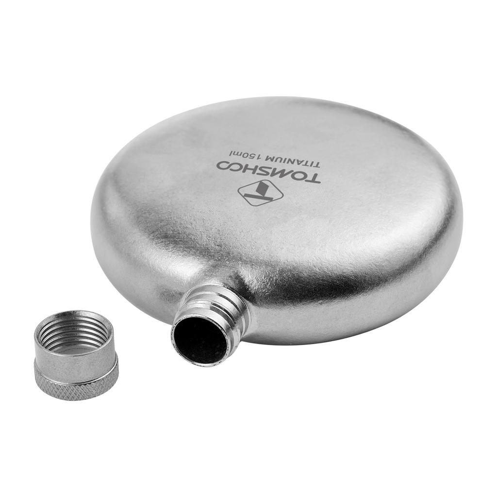 Titanium Flask 150ml Whiskey Flask for Men Lightweight Titanium Wine Flask Camping Flask Titanium