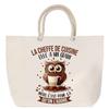 Sac De Plage - PLANETEE - La Cheffe De Cuisine Chouette Grain - Anse Corde - Grand Format - Coton