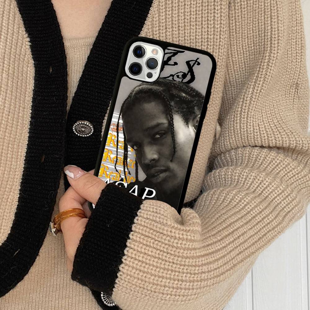 Hip Hop Rapper Asap-Rocky PC+TPU Phone Case For IPhone 17 16 15 14 13 12 11 Pro Max Plus Kawaii Cartoon Cover
