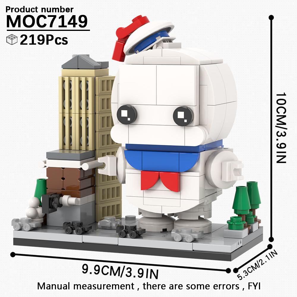 MOOXI Серия фильмов ужасов Набор MOC Кирпичи Машина Кирпичная Голова Модель Набор DIY Строительный Блок Образовательные Игрушки Для Детей Подарок на День Рождения