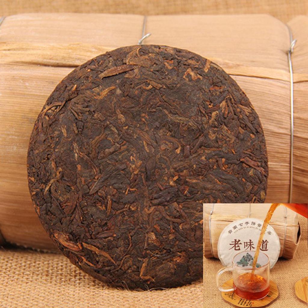 100g High Quality Chinese Aged Yunnan Puerh Ripe Tea Round Brick Health Care