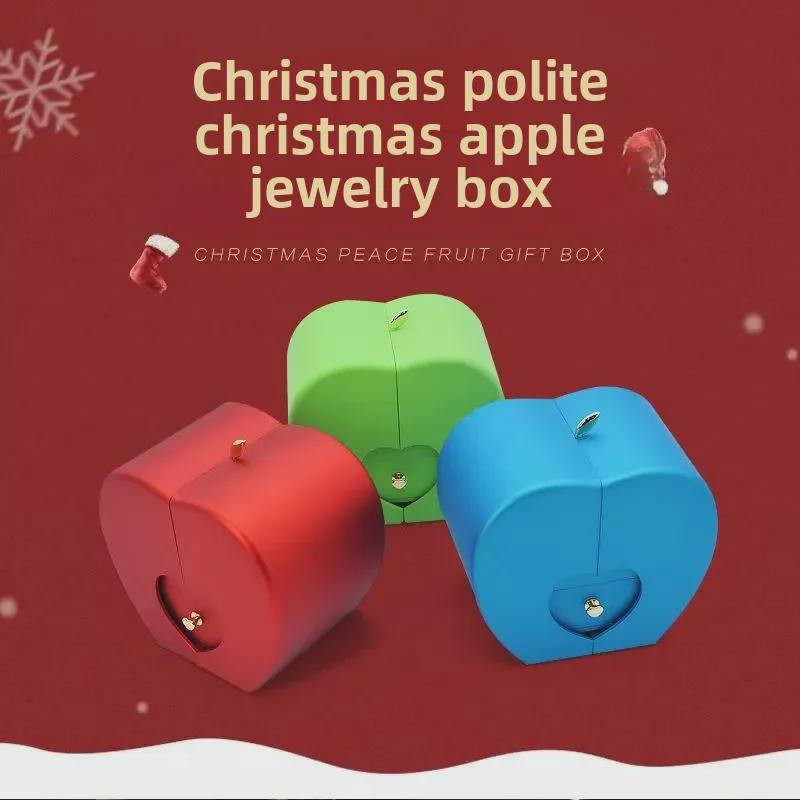 Шкатулка для украшений Apple Rose - подарок на Рождество, День святого Валентина, День матери с консервированными цветами