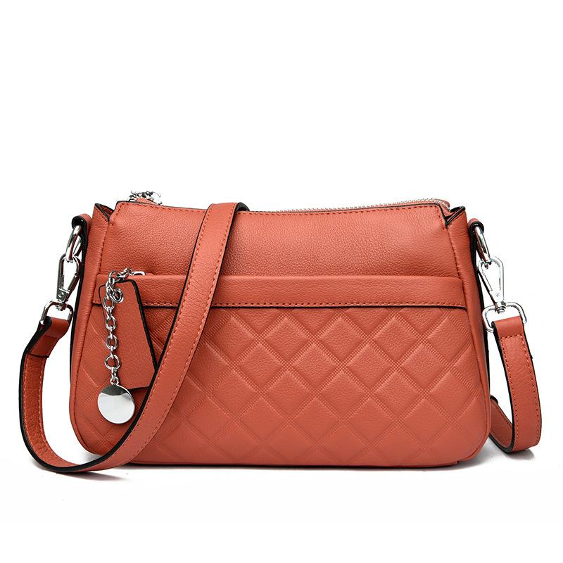 Leather women's bag new design sense versatile mother bag first layer cowhide single shoulder crossbody women's bag