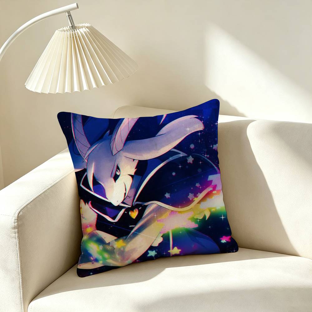 U-Undertale Asriel Dreemurr Square Double-Sided printed Pillow Case Bedroom Bedside Pillow Sofa Cushion Cover