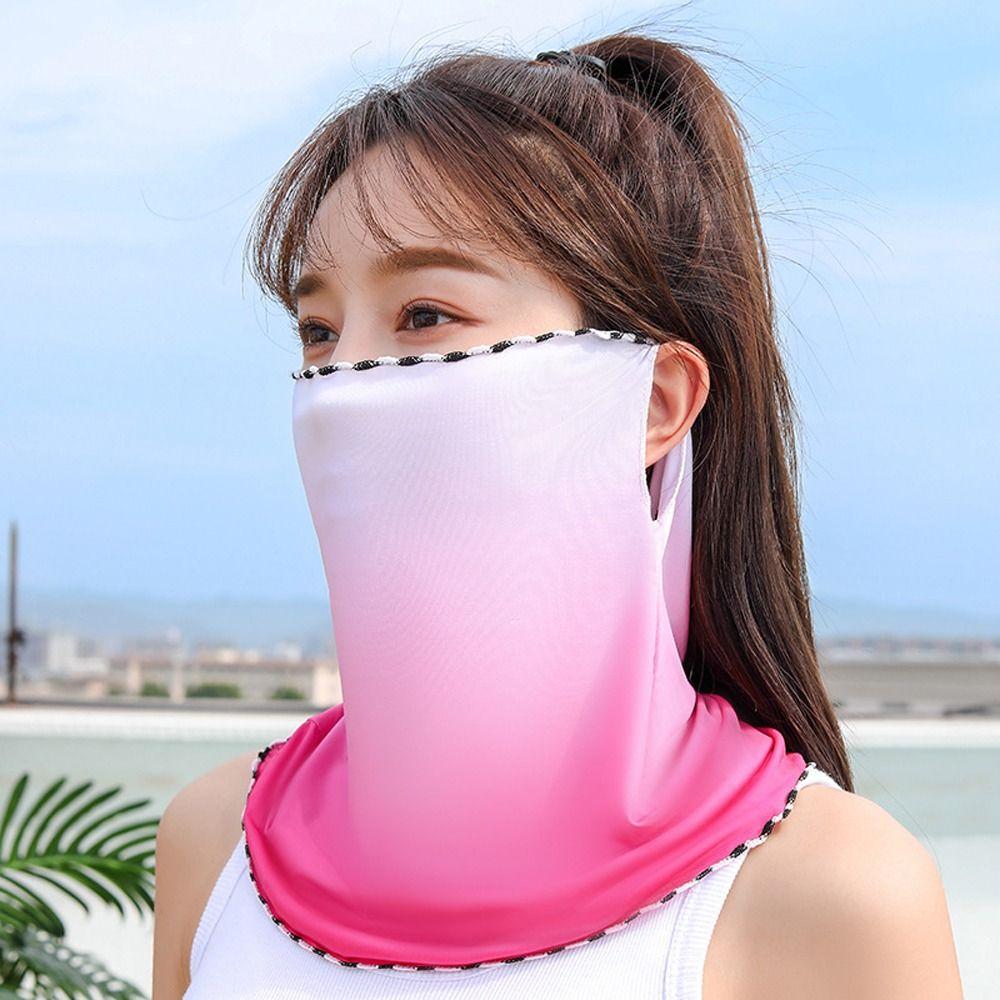Sunscreen Veil Anti-UV Ice Silk Summer Sunscreen Mask Driving Face Mask Women Neckline Mask