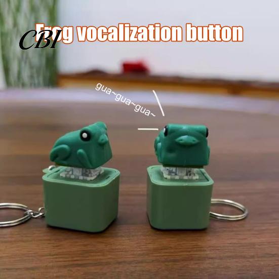 Decompression Keychain 1/2Pcs Seagull Mine Button Keychain, Rechargeable Fidget Clicker with Real Pocket-sized Stress Toy Sound & LED Light,