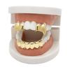 2Pcs/Set Halloween Gift Hip-Hop Tooth Grills Gold Silver Color Fangs Dental Grills  for Women Men