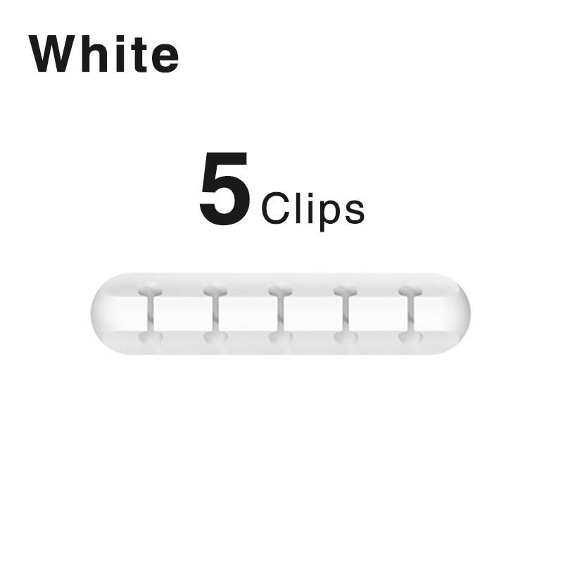 Silicone Cable Organizer USB Cable Winder Desktop Tidy Management Clips Cable Holder