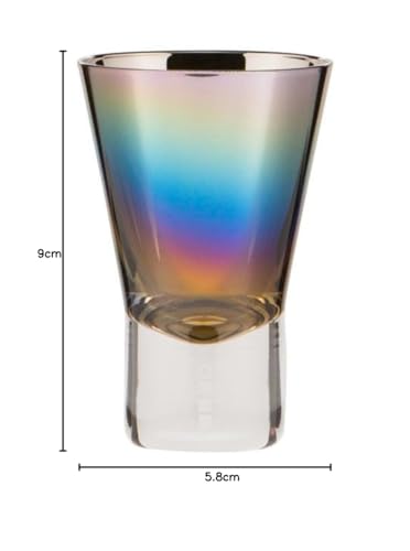 Wired Beans Eternal Shot Glass, 90ml, In a Japanese Cedar Box (Titanium Coated)