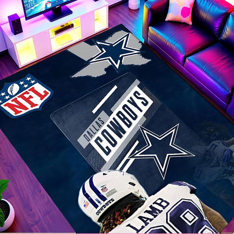 Коврик с принтом Dallas Cowboys, Моющийся напольный ковер, Для прихожей, общежития, прачечной, офиса, кабинета, Декор для дома, Подарок на день рождения, Рождество