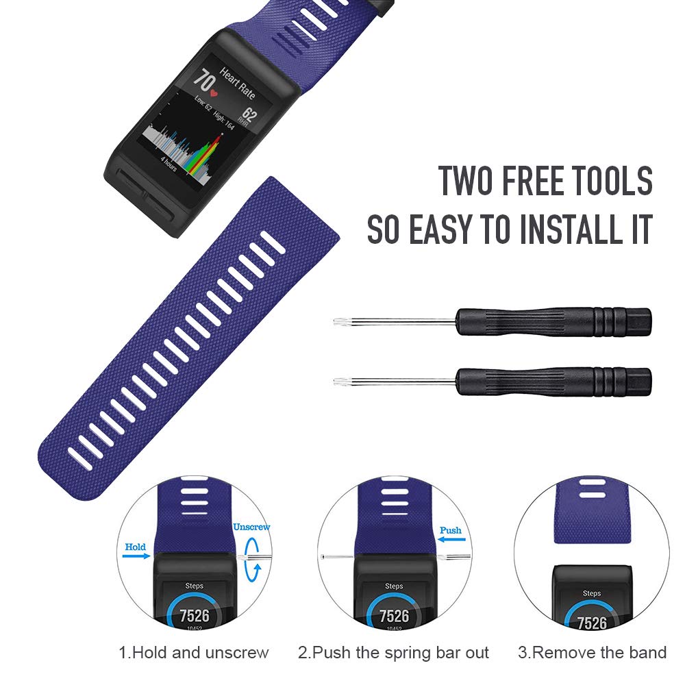 Мягкий силиконовый ремешок для часов для Garmin Vivoactive HR. Силиконовый сменный браслет для Vivoactive HR. Браслет-ремешок для Vivoactive HR